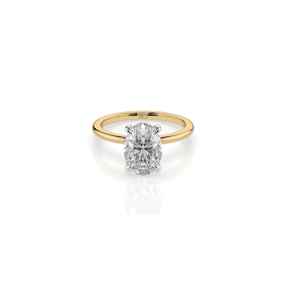 14k Oval Cut Solitaire Ring