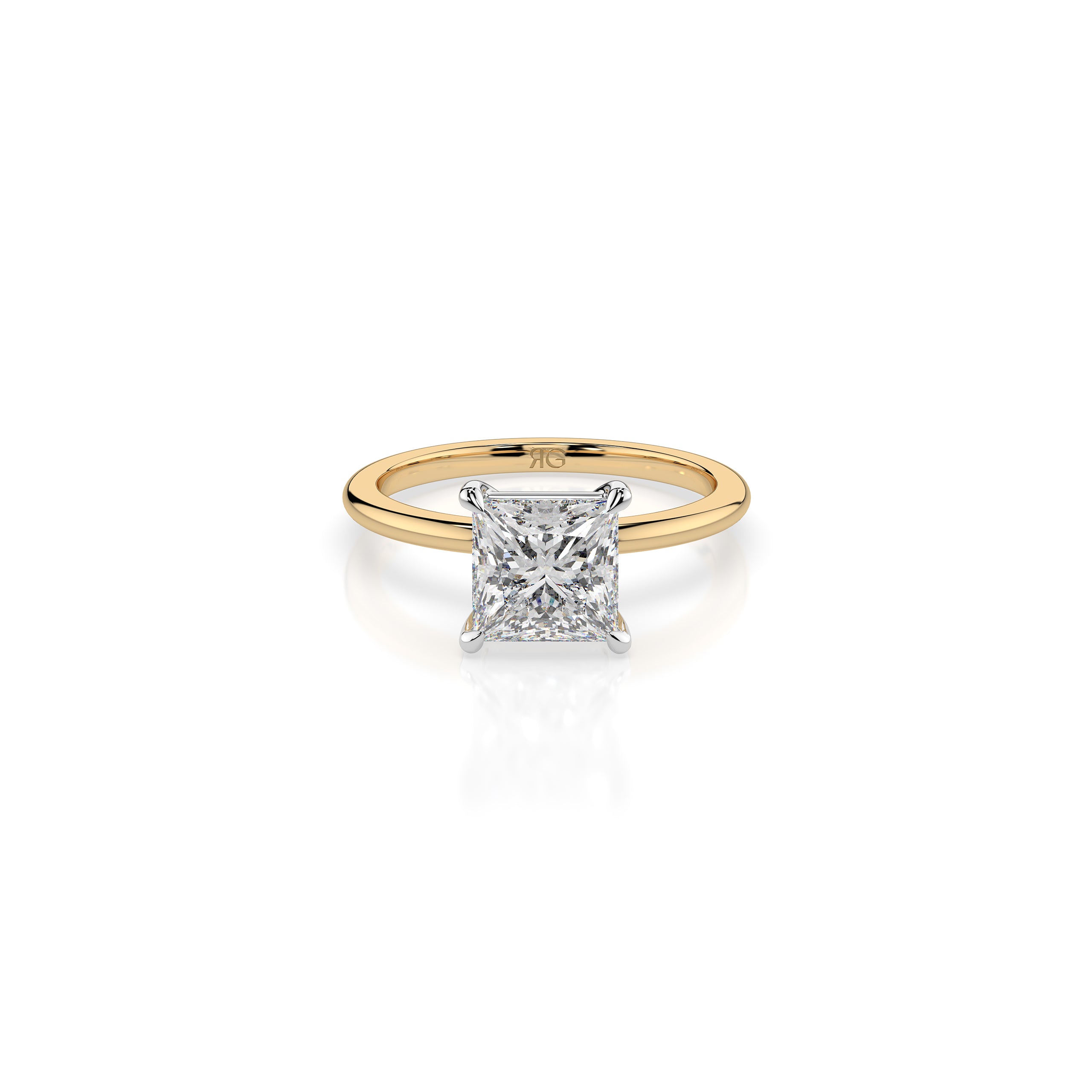 14k Princess Cut Solitaire Ring