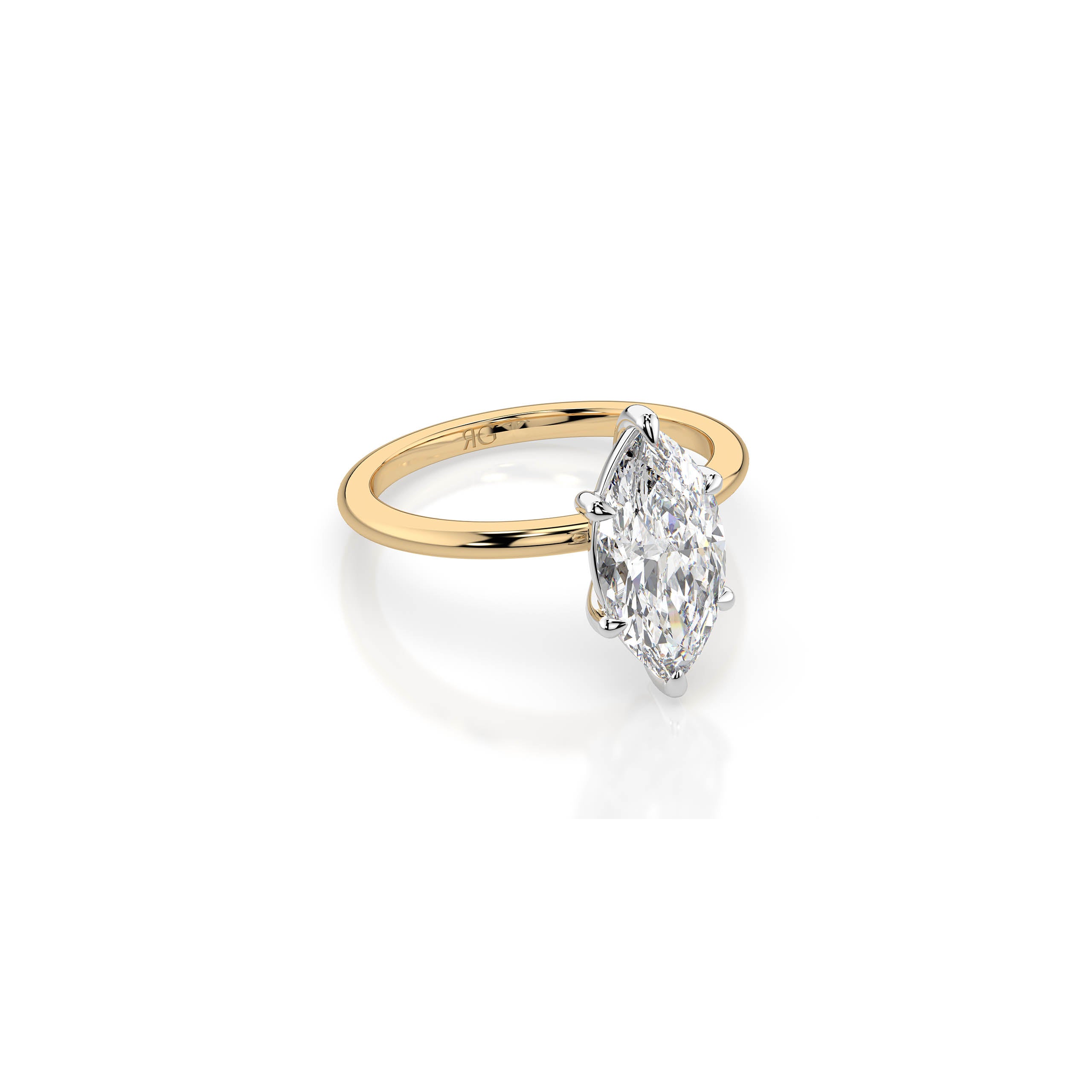 14k Marquise Cut Solitaire Ring