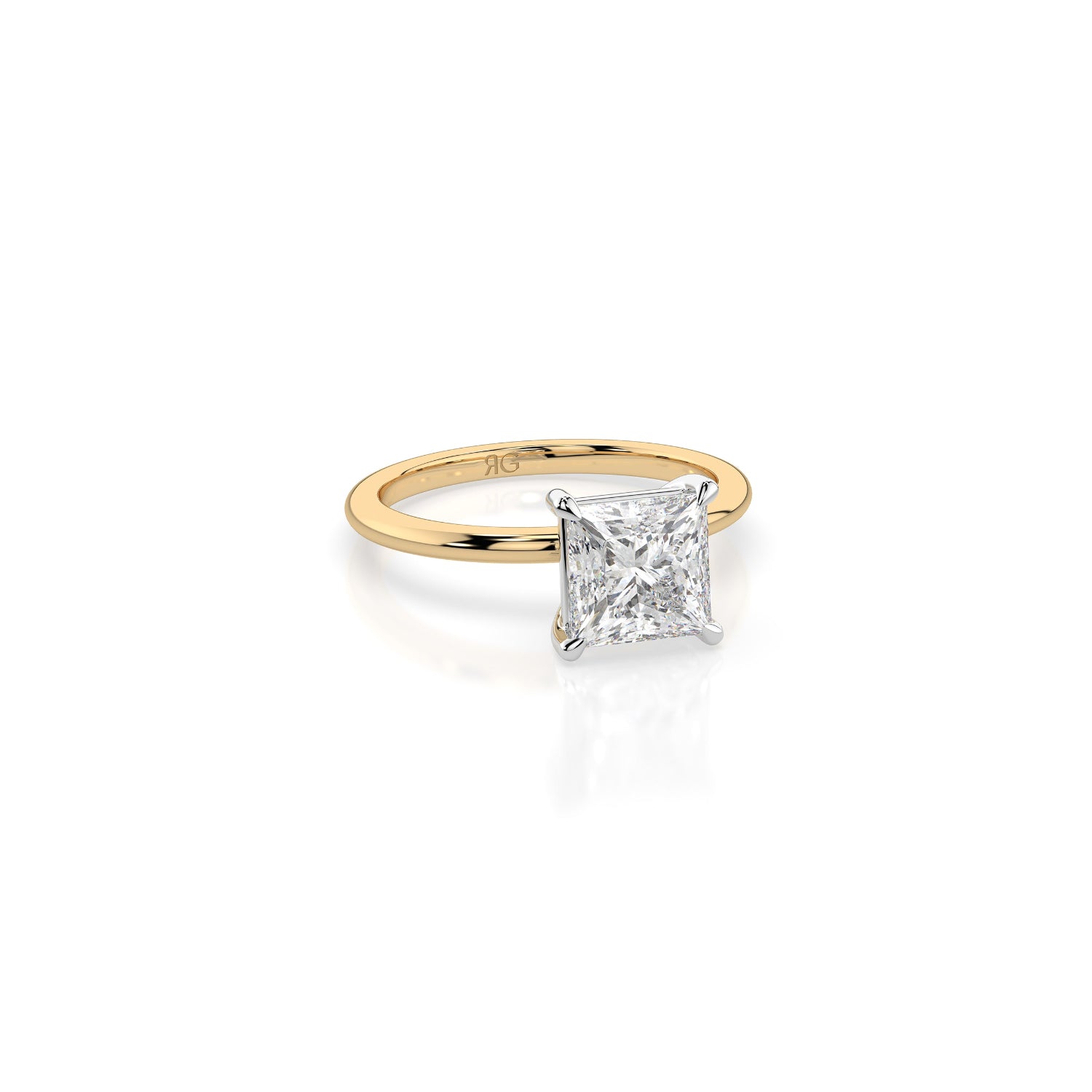 14k Princess Cut Solitaire Ring