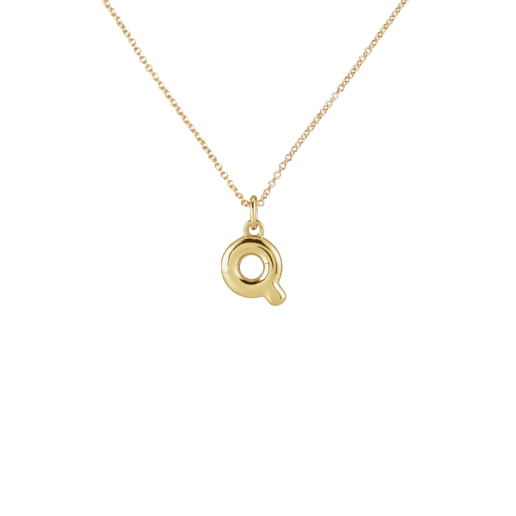 14k Bubble Letter Necklace