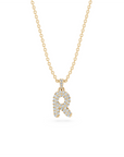 14k Diamond Bubble Letter Necklace
