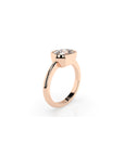 14k Cushion East West Bezel Ring