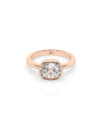 14k Cushion East West Bezel Ring