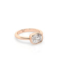 14k Cushion East West Bezel Ring