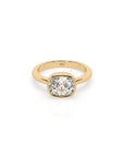 14k Cushion East West Bezel Ring