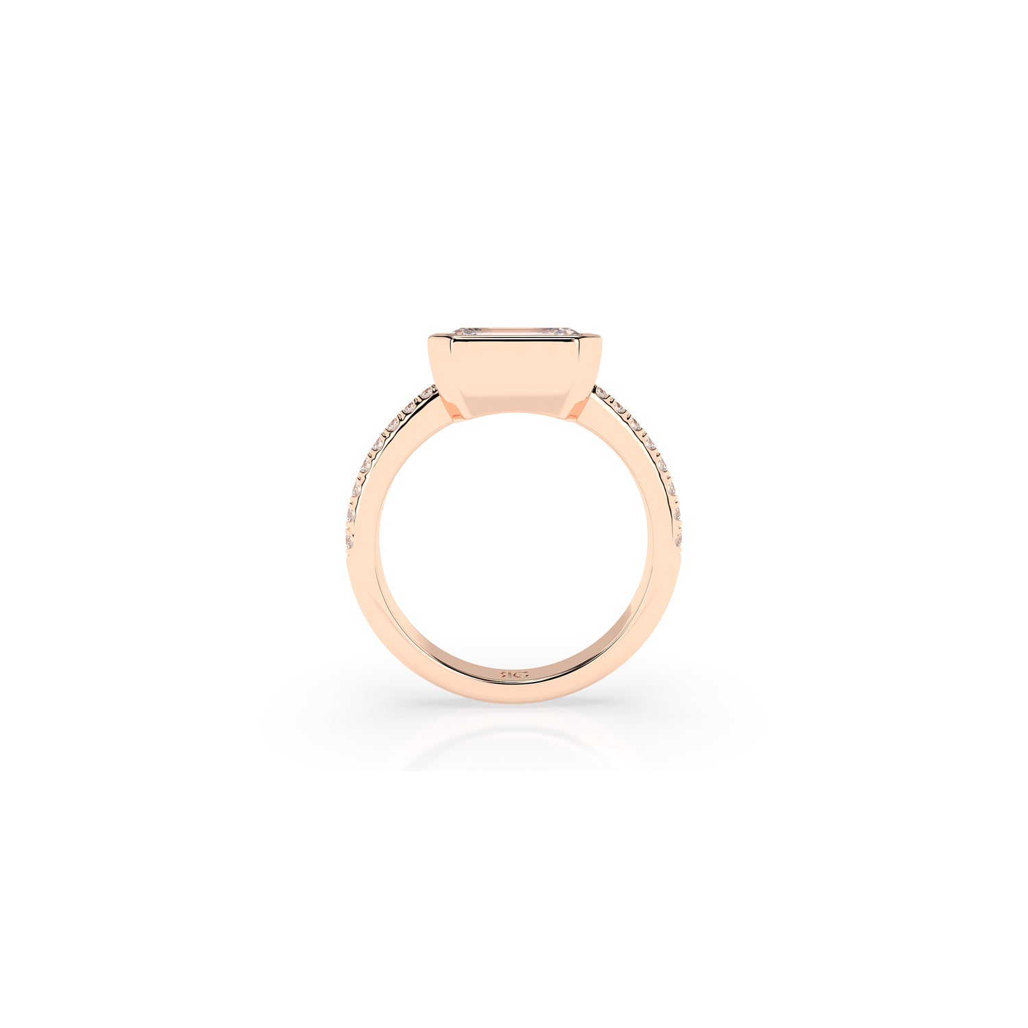 14k Elara East West Bezel Ring