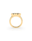 14k Marquise East West Bezel Pave Ring