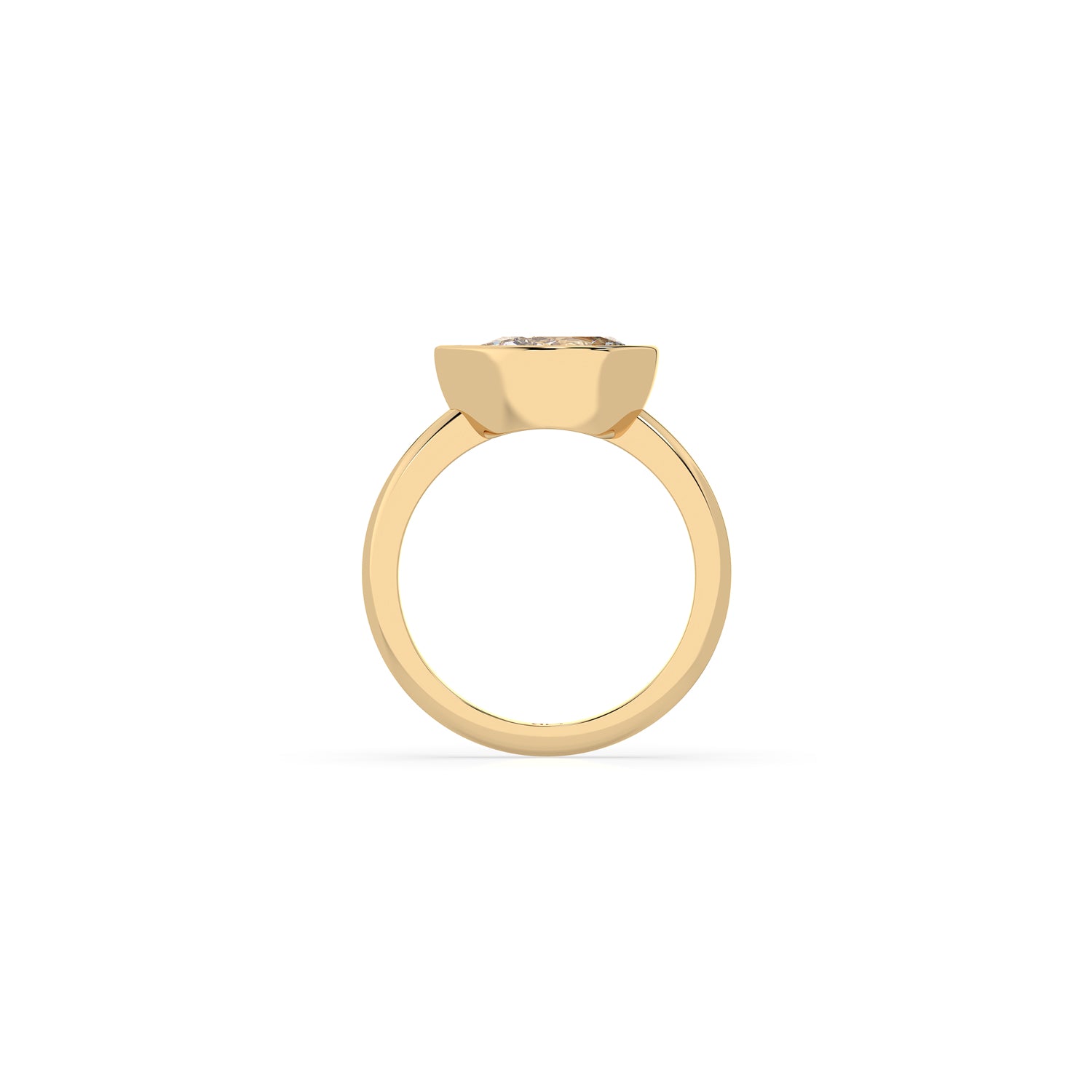 14k Pear East West Bezel Ring