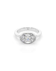 14k Oval East West Bezel Ring