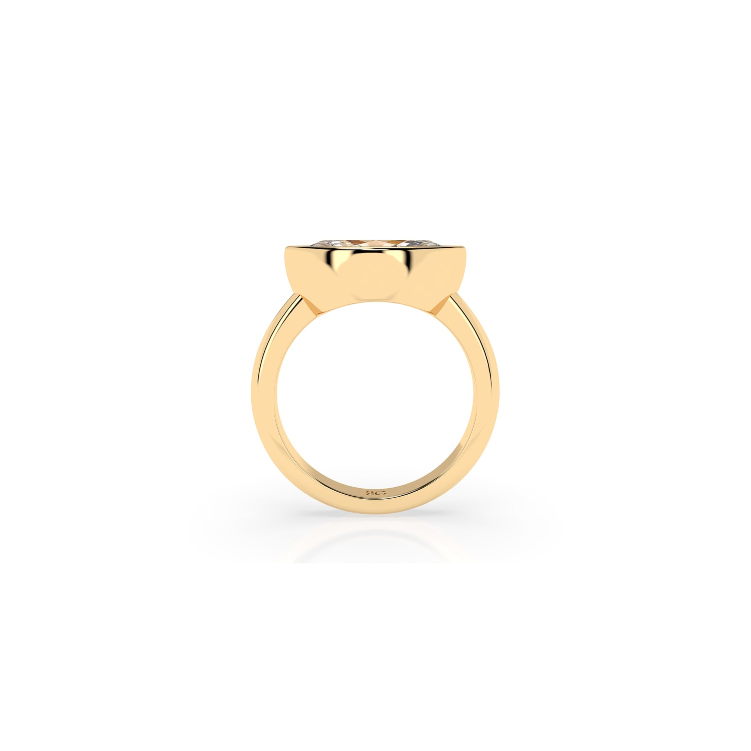 14k Marquise East West Bezel Ring