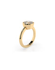 14k Round Bezel Ring