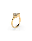 14k Oval East West Bezel Ring