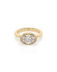 14k Oval East West Bezel Ring