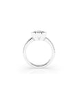 14k Round Pave Bezel Ring