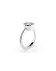 14k Round Pave Bezel Ring