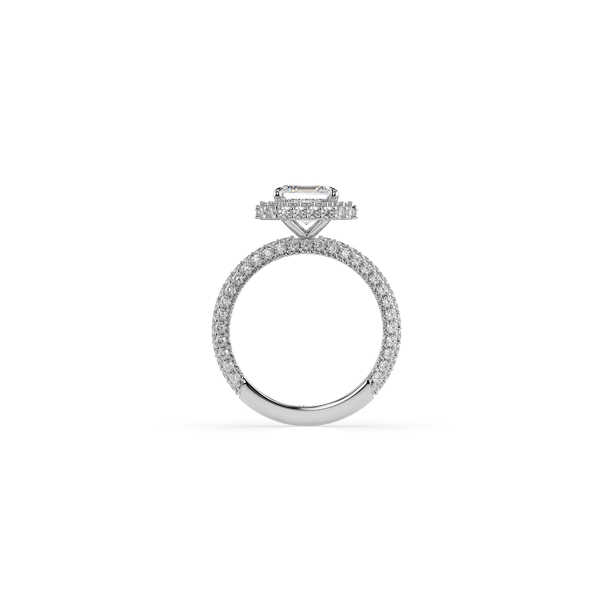 14k Ascher Triple Pave Ring