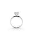 14k Emerald Cut Solitaire Ring | Hidden Halo