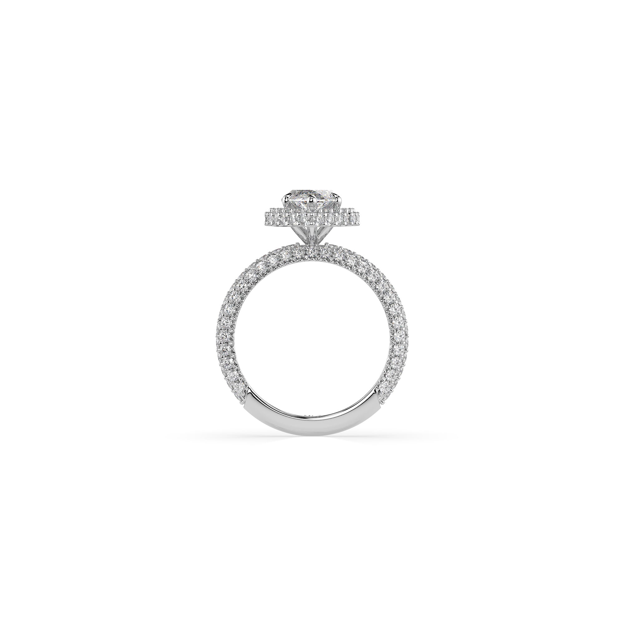 14k Marquise Triple Pave Ring