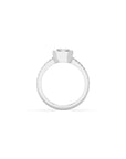 14k Cushion Pave Bezel Ring