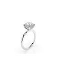 14k Round Solitaire Ring | Hidden Halo