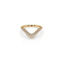 14K Diamond Chevron Pave Ring