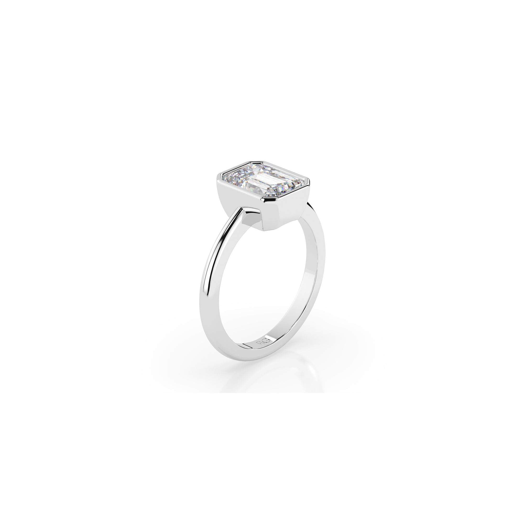 14k Emerald Bezel Ring