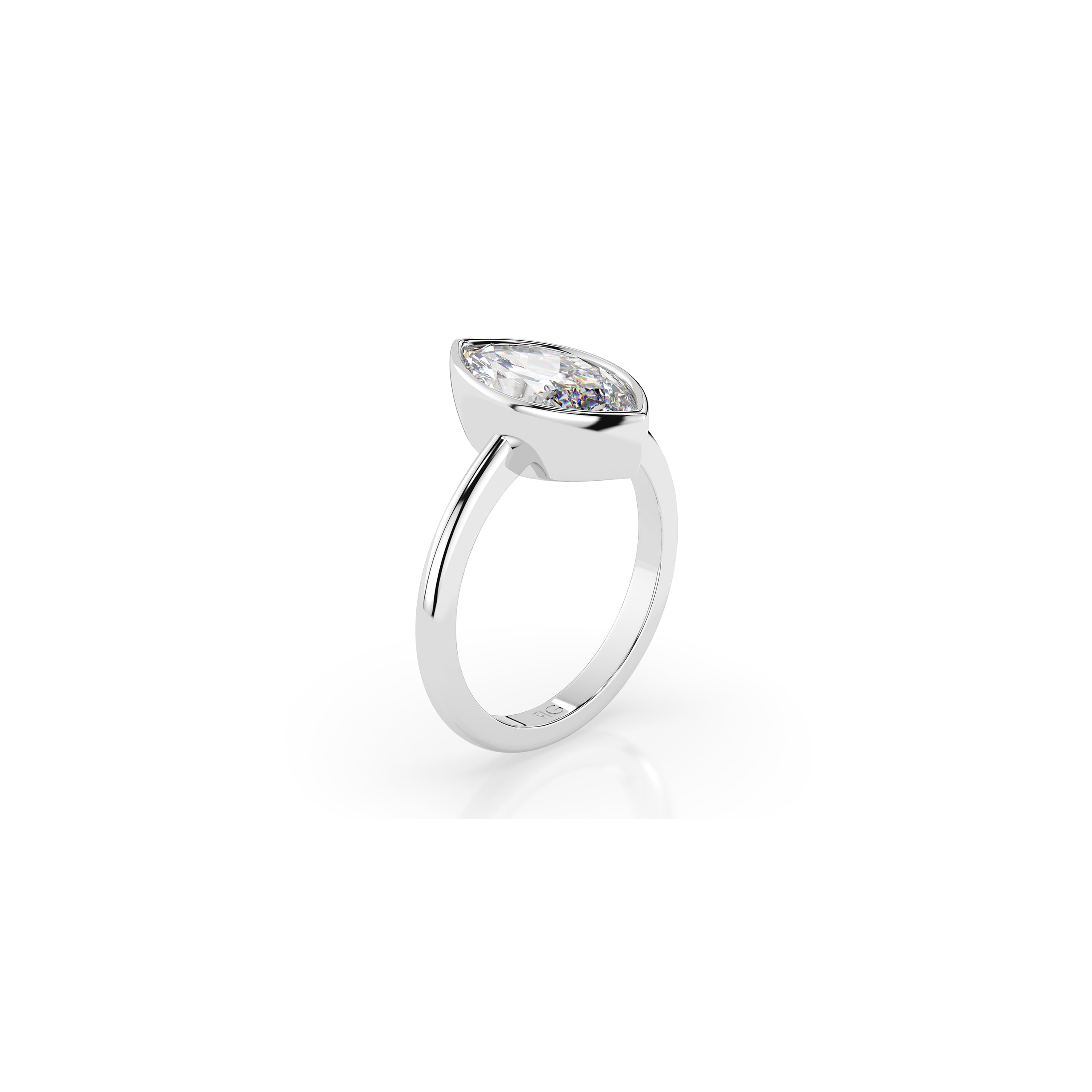 14k Marquise Bezel Ring