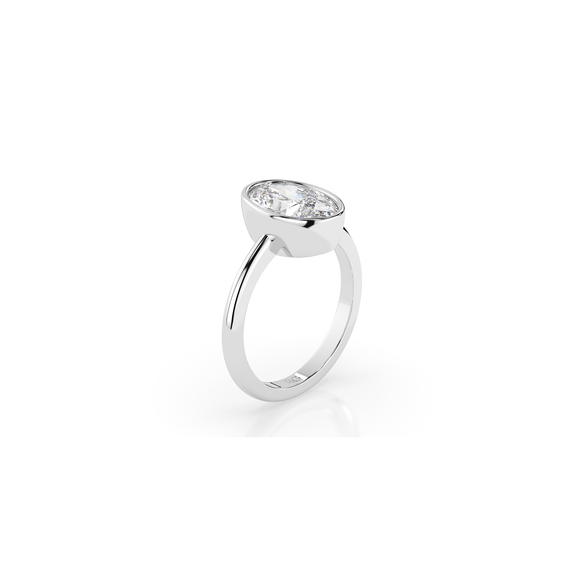 14k Oval Bezel Ring