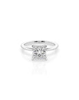 14k Princess Cut Solitaire Ring | Hidden Halo