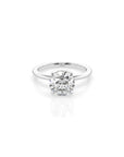 14k Round Solitaire Ring | Hidden Halo