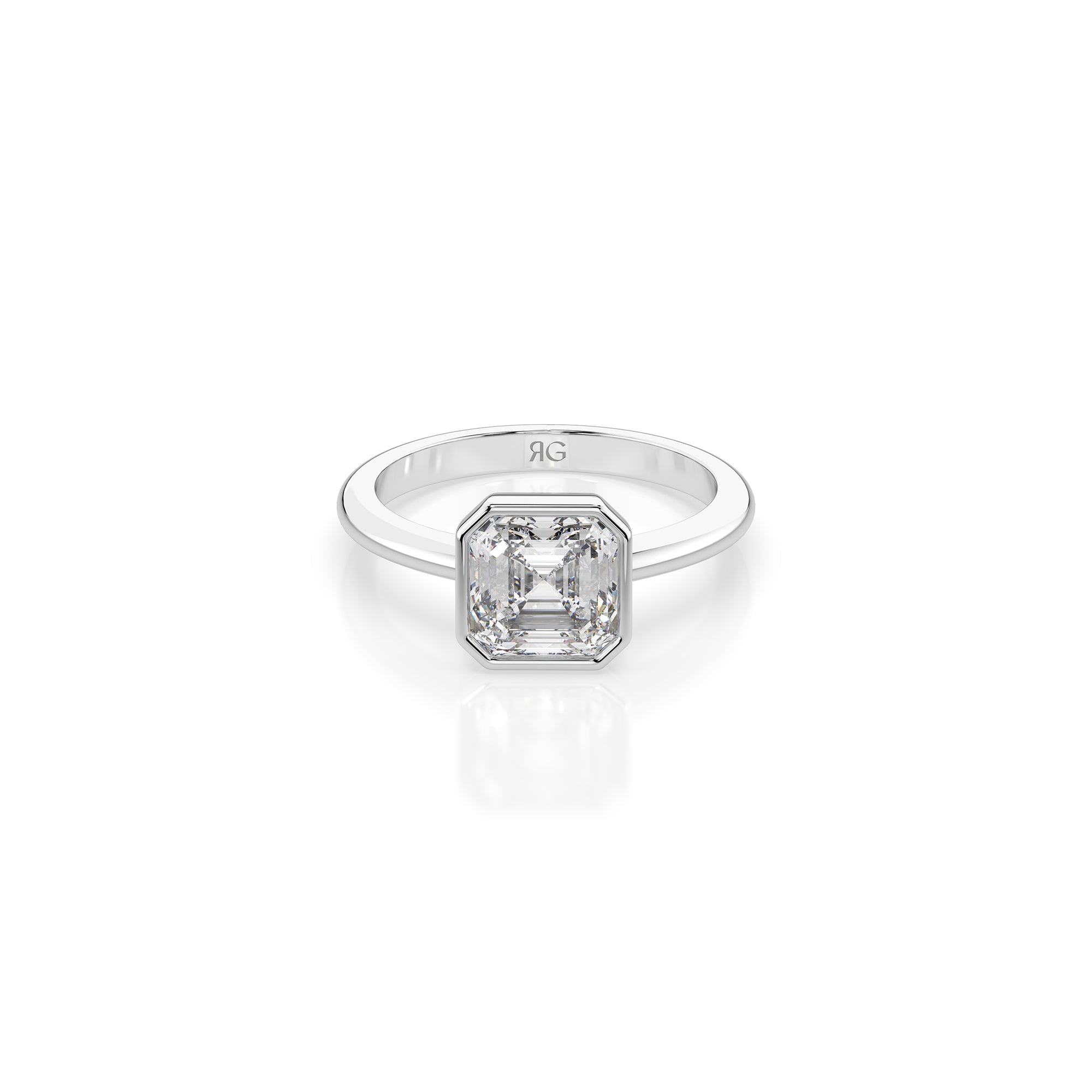 14k Ascher Bezel Ring