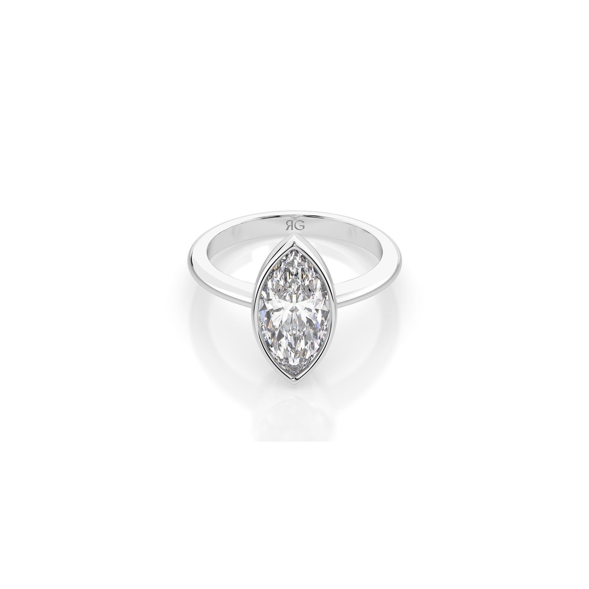 14k Marquise Bezel Ring