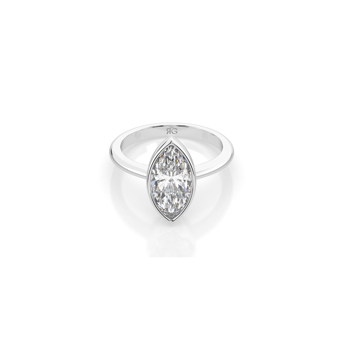 14k Marquise Bezel Ring