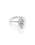 14k Marquise Cut Solitaire Ring | Hidden Halo
