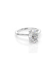 14k Oval Cut Solitaire Ring | Hidden Halo