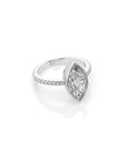 14k Marquise Pave Bezel Ring