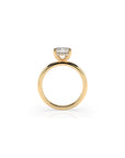 14k Emerald Cut Solitaire Ring | Hidden Halo