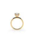 14k Oval Cut Solitaire Ring | Hidden Halo