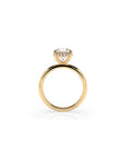 14k Round Solitaire Ring | Hidden Halo