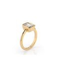 14k Emerald Bezel Ring