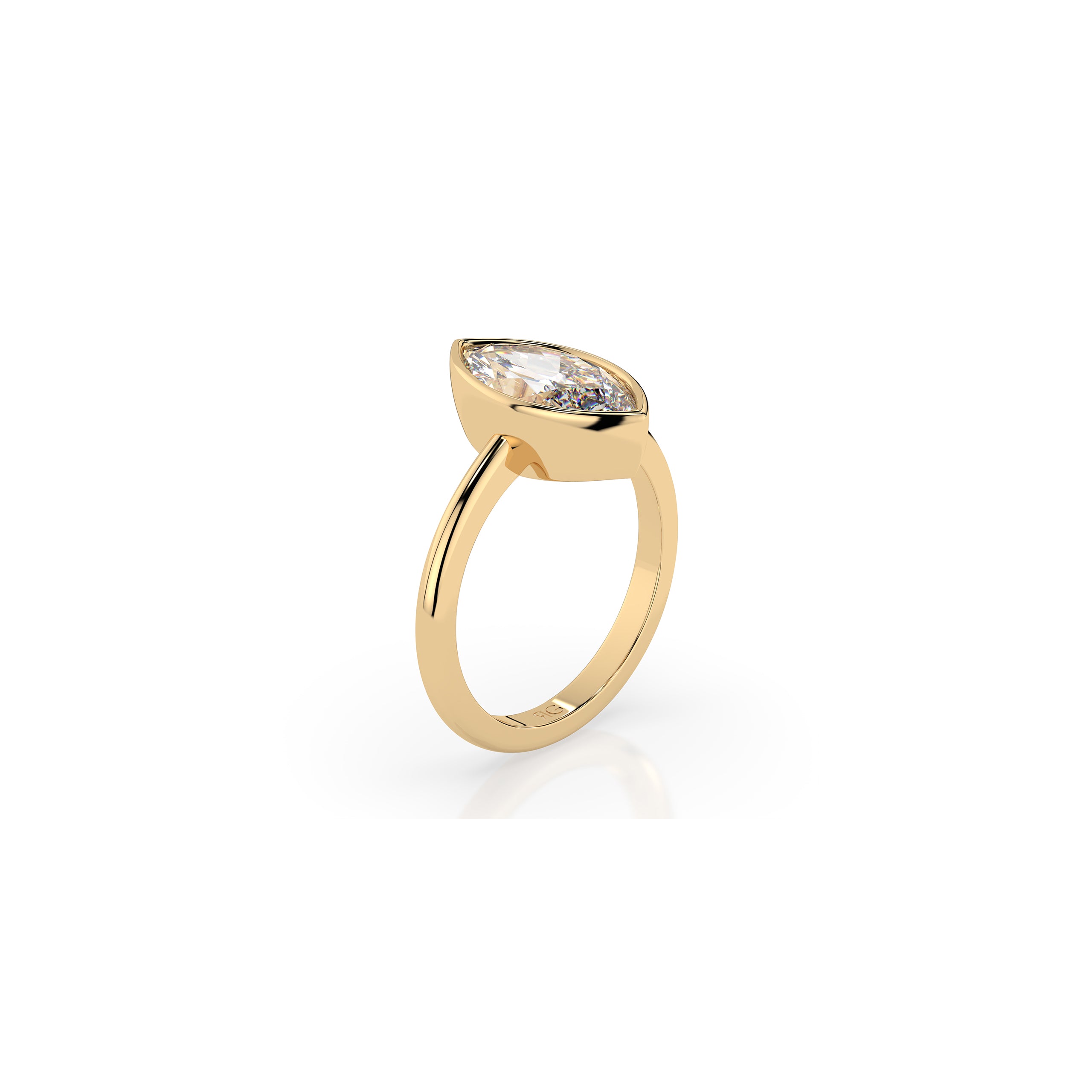14k Marquise Bezel Ring