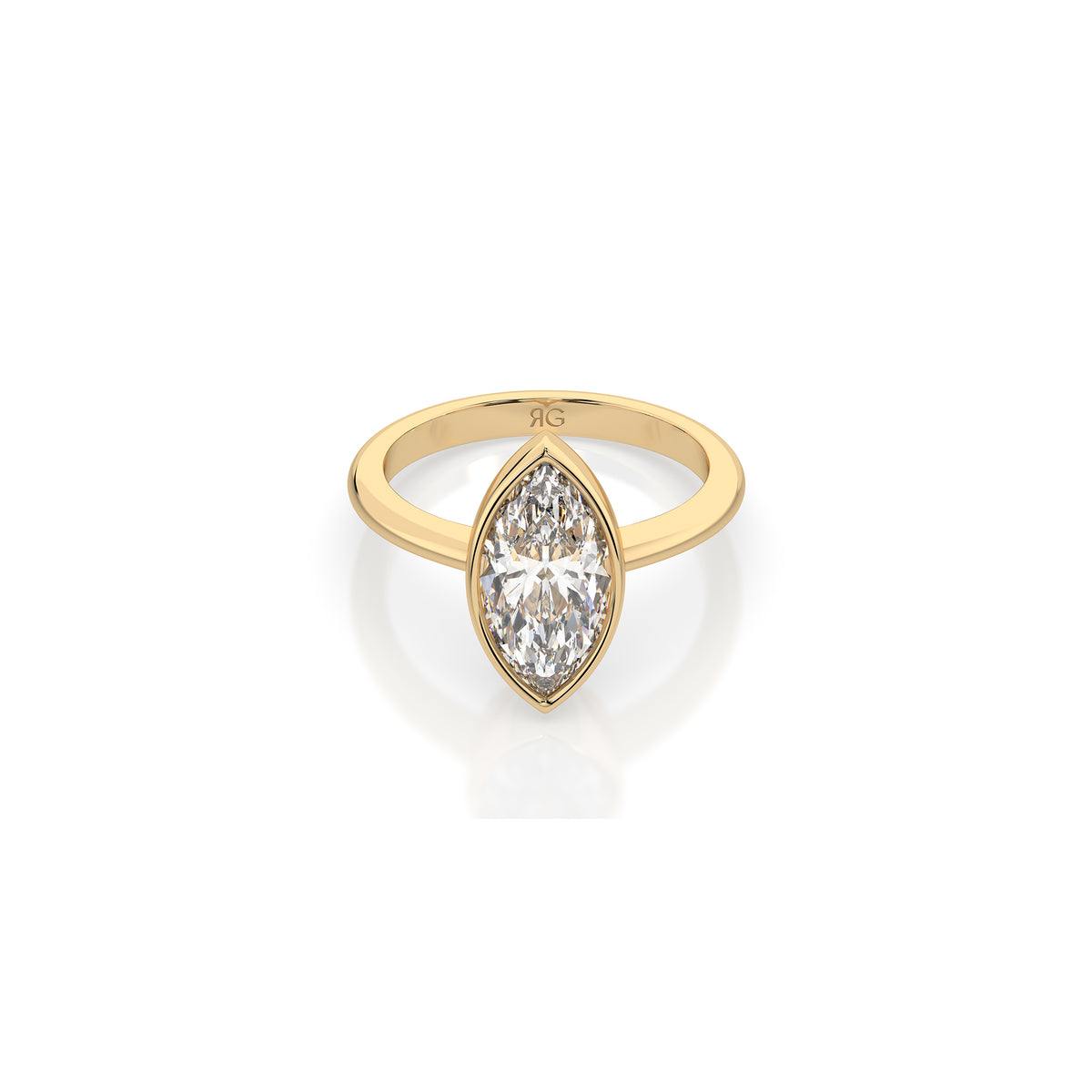 14k Marquise Bezel Ring
