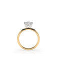 14k Cushion Cut Solitaire Ring | Hidden Halo