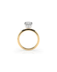14k Oval Cut Solitaire Ring | Hidden Halo