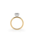 14k Radiant Solitaire Ring | Hidden Halo