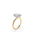 14k Radiant Solitaire Ring | Hidden Halo