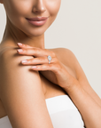 14k Marquise East West Bezel Ring