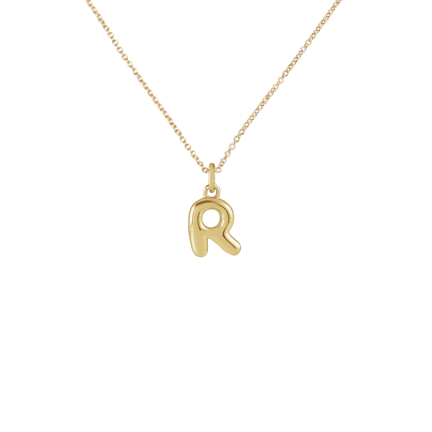 14k Bubble Letter Necklace