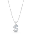 14k Diamond Bubble Letter Necklace